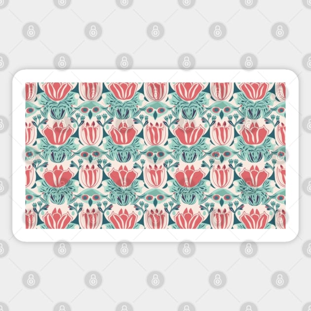 Tulips Flower Seamless Pattern V5 Sticker by Family journey with God